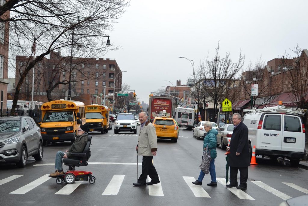 Dromm delivers safer pedestrian crossing for 37th avenue